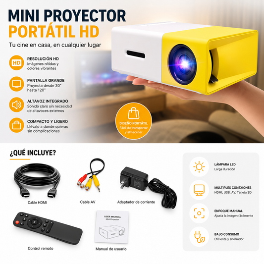 Proyector mini HD