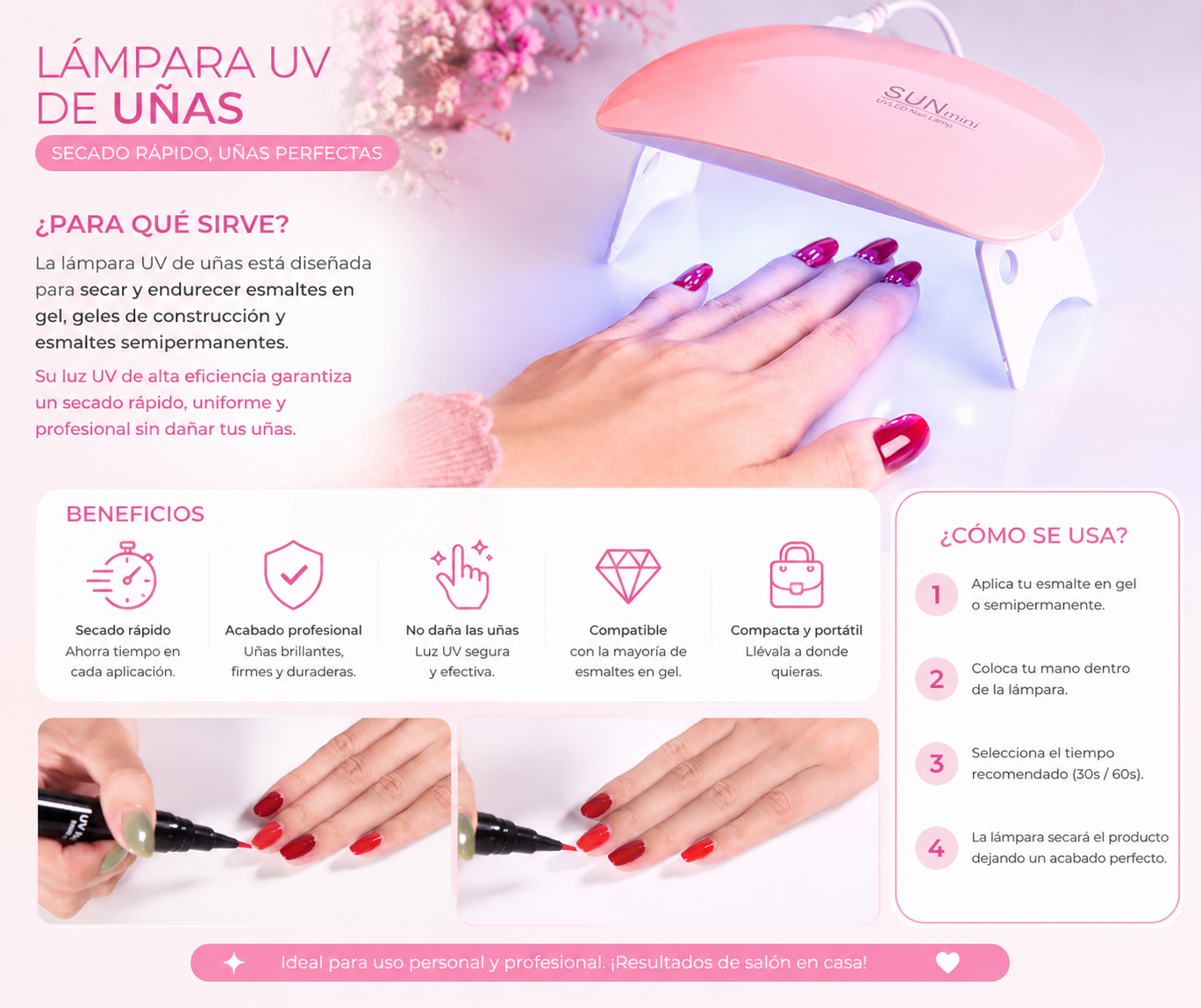 Lampara de uñas uv